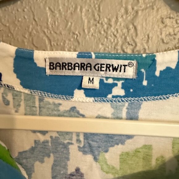 Barbara Gerwit Tropical Print Tunic Dress Top – Size M Multicolor Resortwear - Picture 3 of 4